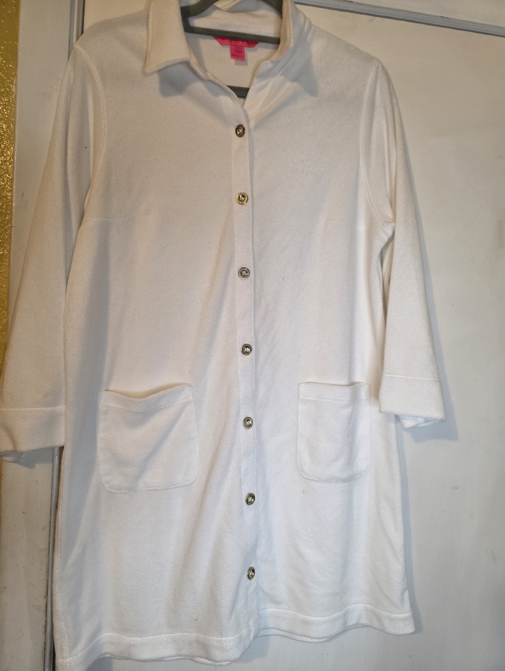 Lilly Pulitzer Women Terry Cloth Button Down  Beach Wear